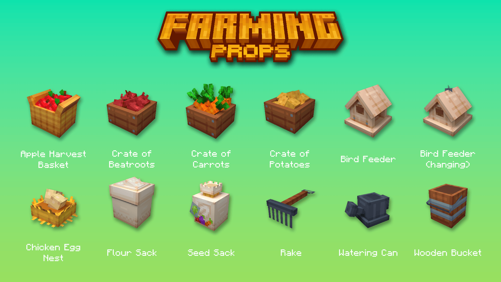 Farming Props models showcase 1
